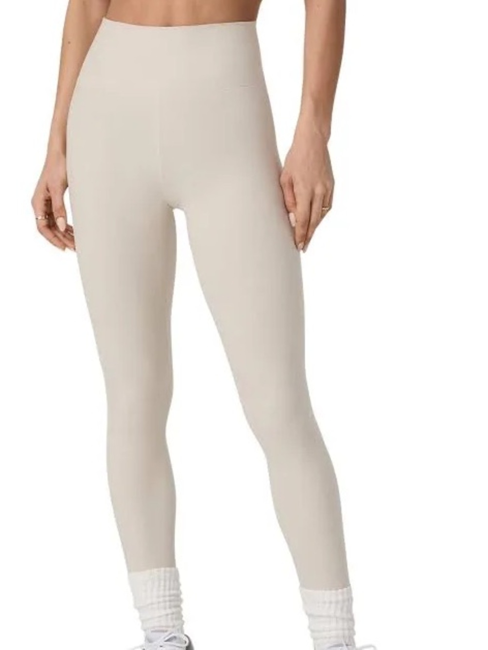 VUORI Clean Elevation Legging, Ivory Ecru Bone Heather, Small Regular, EUC